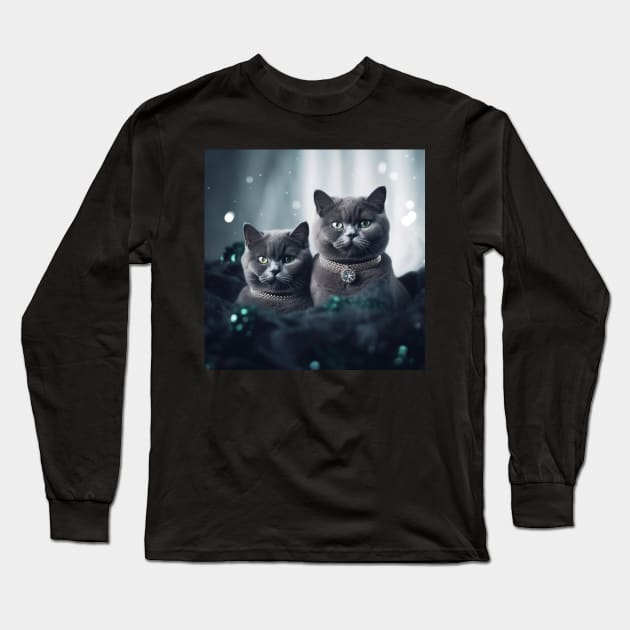 British Shorthair Kittens Long Sleeve T-Shirt by Enchanted Reverie